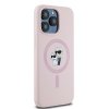 Karl Lagerfeld KLHMP15LSCMKCRHP iPhone 15 Pro 6.1 różowy/pink hardcase Silicone Karl & Choupette MagSafe
